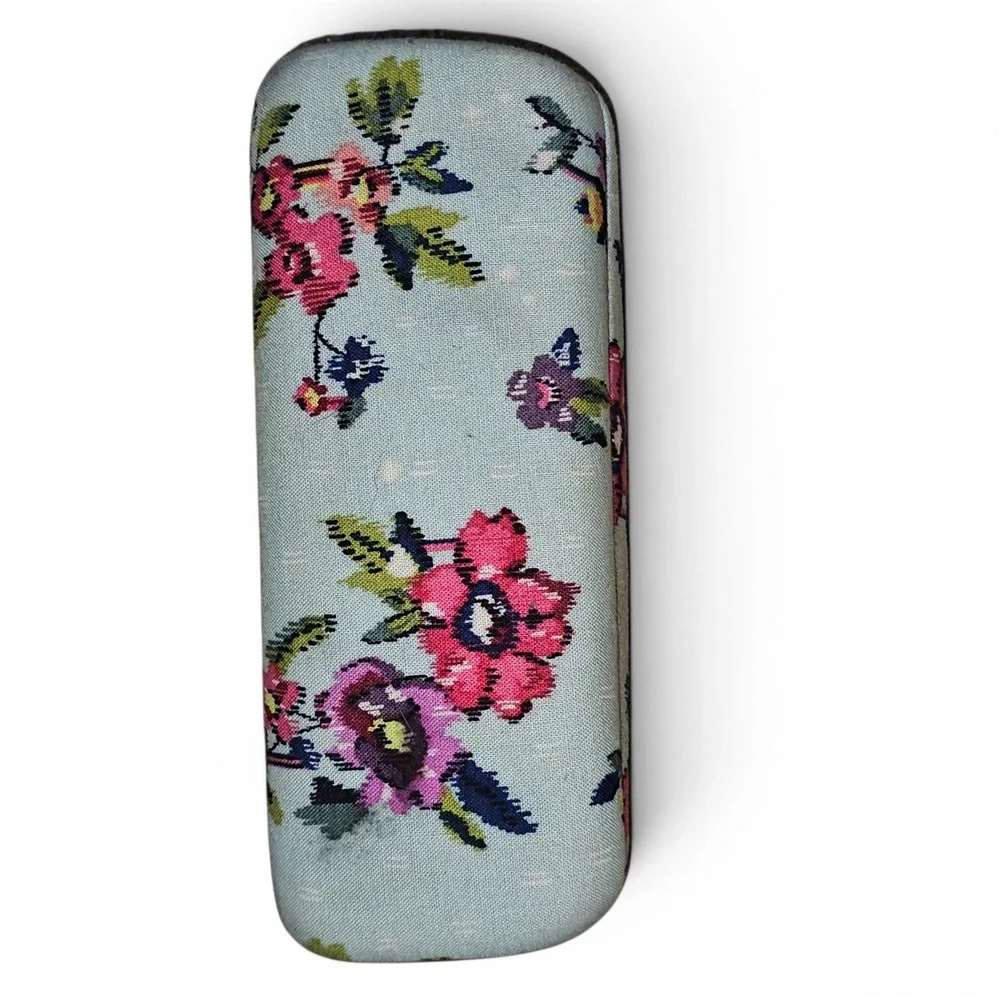 Eyeglass Case Womens OS Blue Good Vera Bradley Floral Tapestry Hard Shell